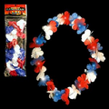 LED Red, White & Blue Silk Leis